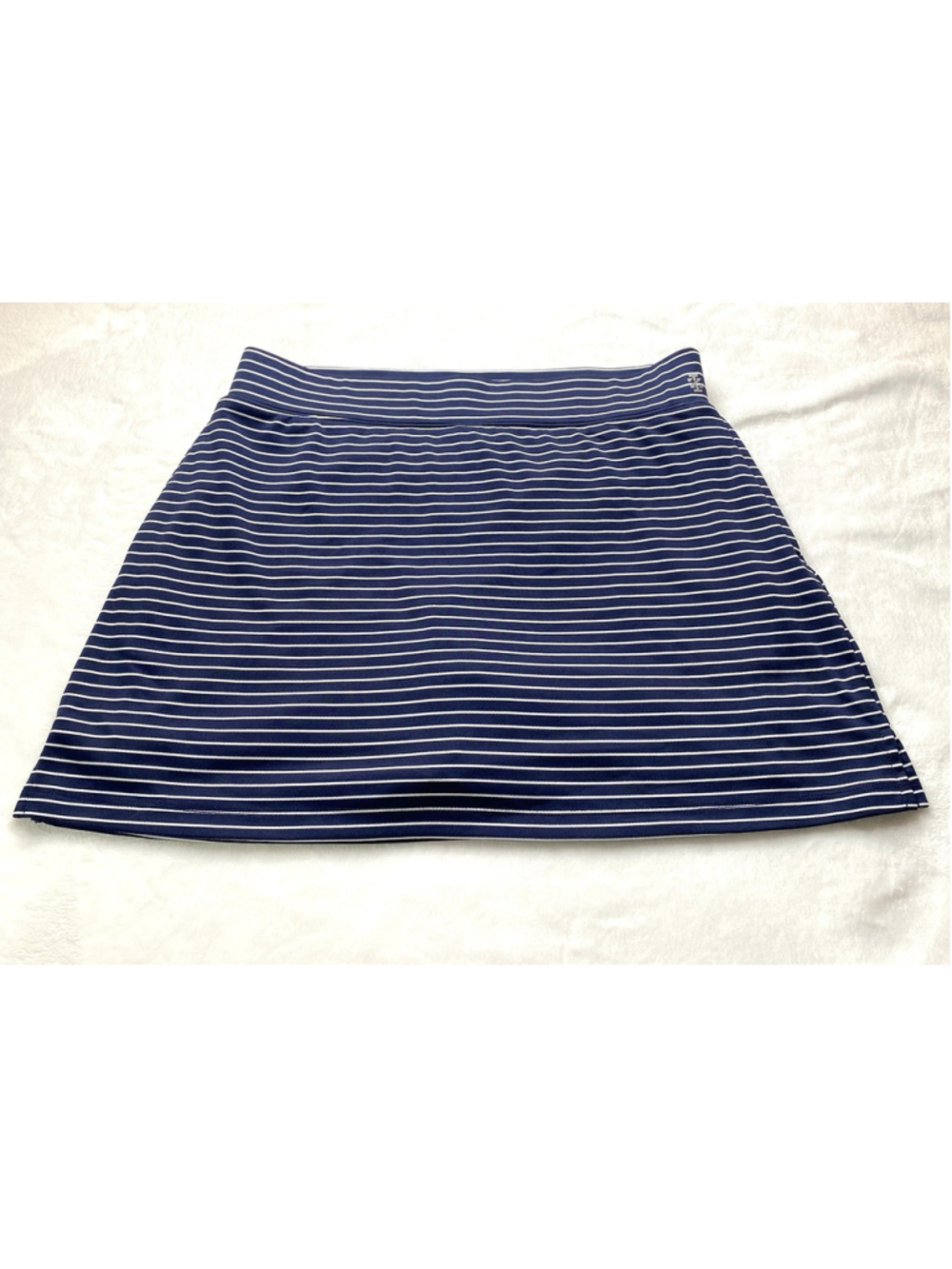 IZOD WOMEN GOLF NAVY BLUE & WHITE STRIPE PULL ON SKORT SIZE M